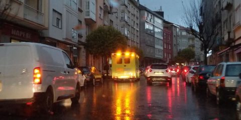 Ambulancia en un servicio