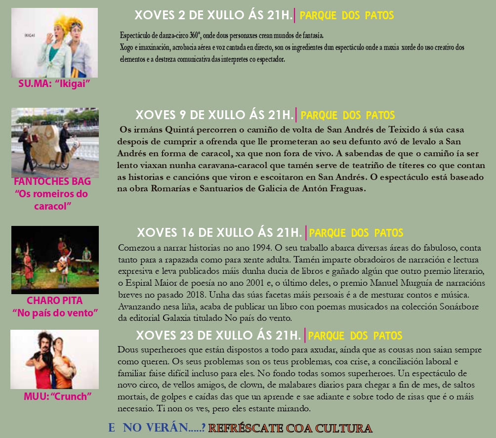 Programa verano cultural en A Valenzá