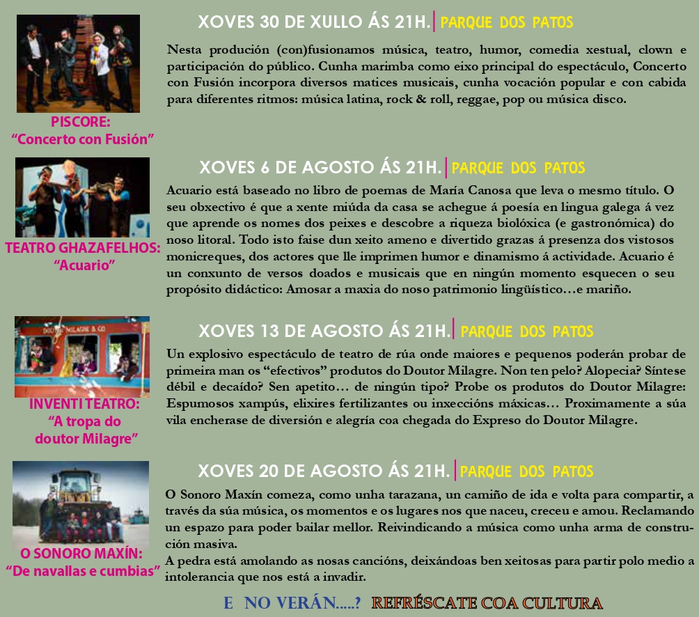 Programa verano cultural en A Valenzá
