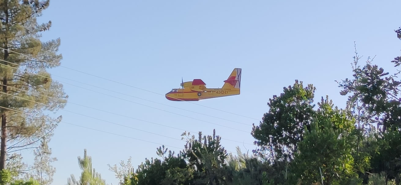 Hidroavión en incendio de Toén