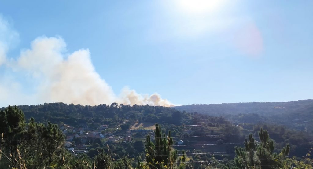 Incendio Moreiras desde Ourense