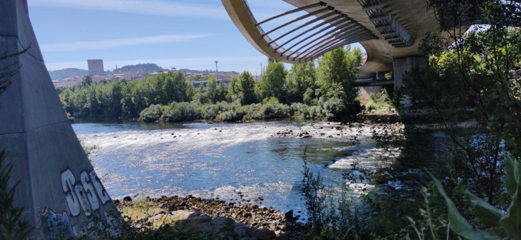 Río Miño pasando por el Puente del Milenio
