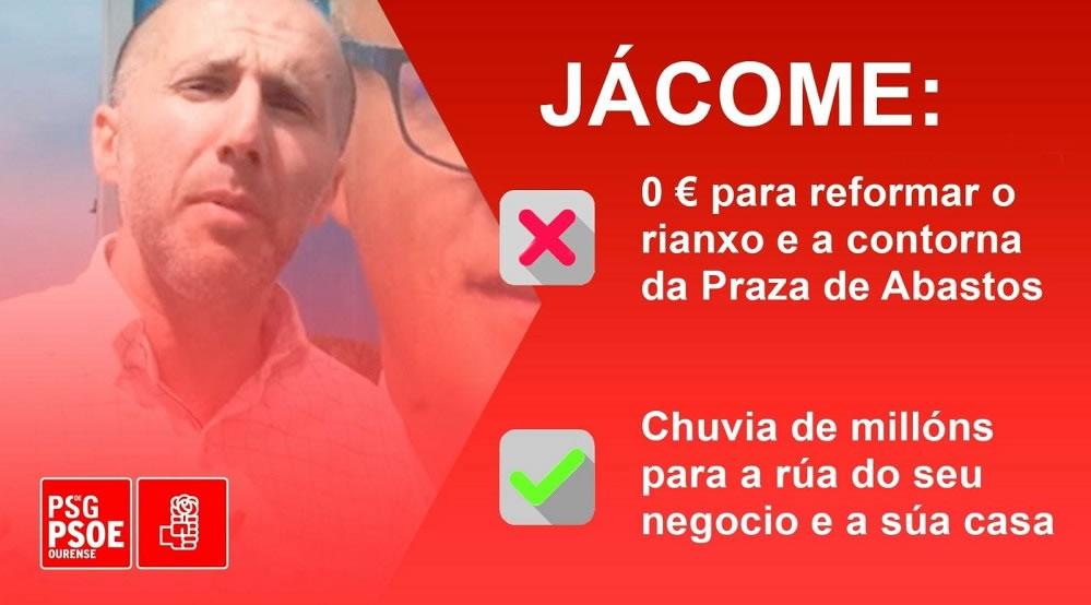 Cartel PSOE contra Jácome