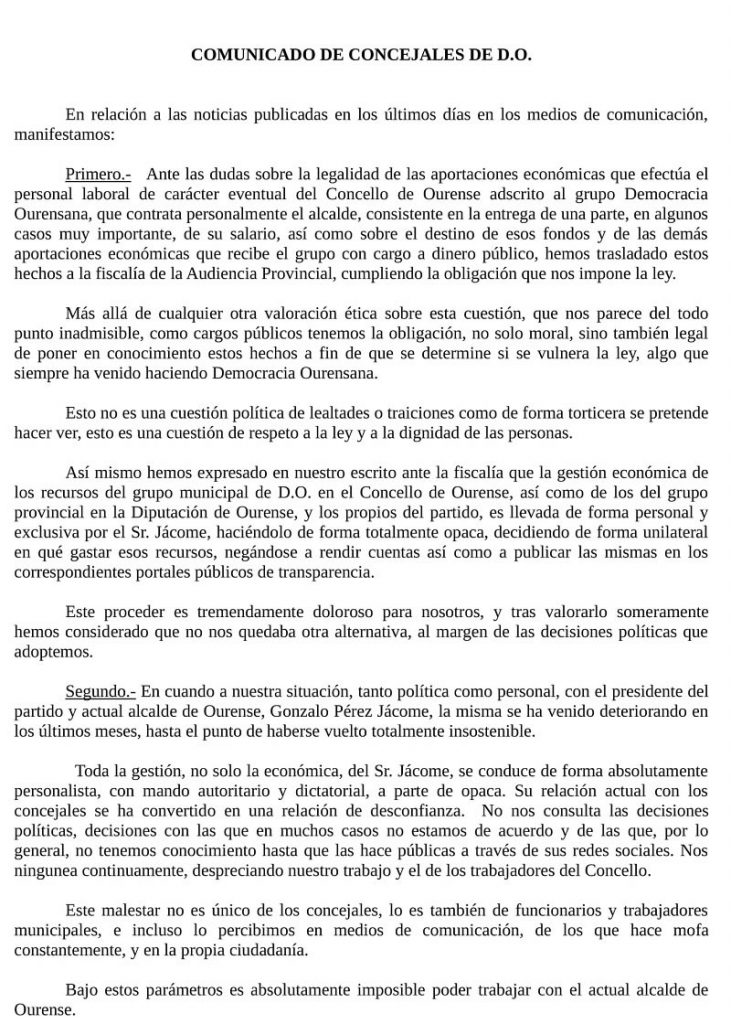 Comunicado concejales DO 1