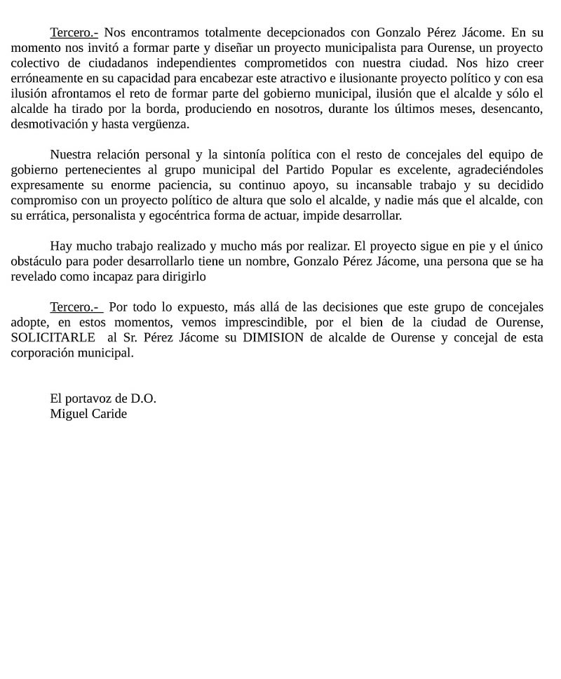 Comunicado concejales DO 2