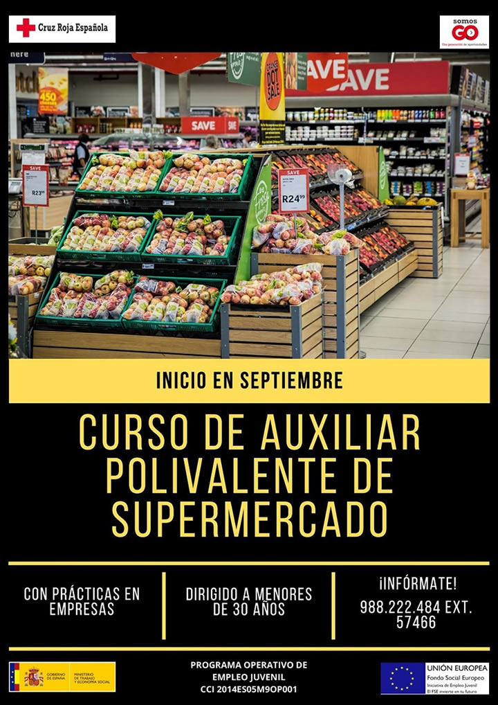 Curso de auxiliar polivalente de supermercado con prácticas en empresas 1 Curso de auxiliar polivalente de supermercado
