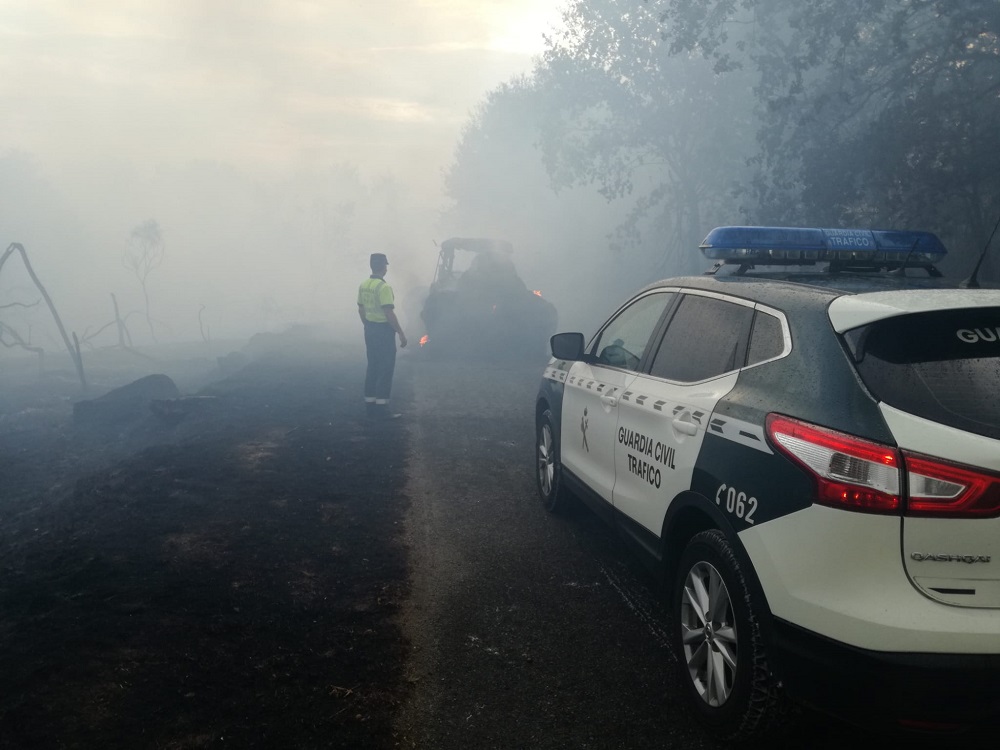 Incendio y Guardia Civil