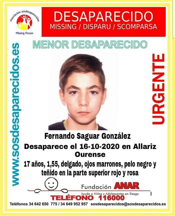 Se busca a un menor desaparecido en Allariz 1 Fernando Saguar Gonzalez