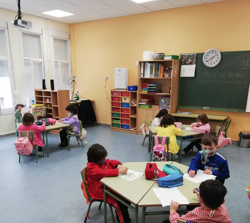 Filtro Hepa en el CEIP Virxe do Carme de Burela