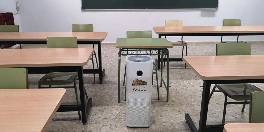 La Consellería de Sanidad abre la puerta al uso de purificadores en las aulas gallegas 1 Purificador de aire con filtro hepa