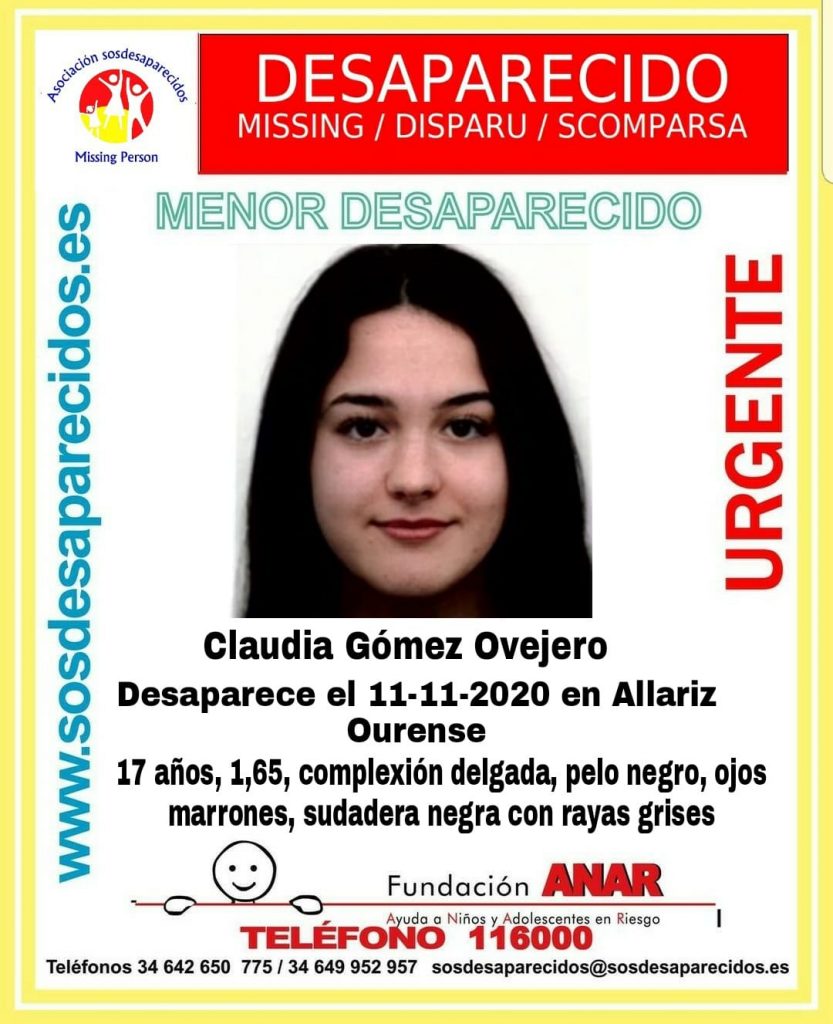 Desaparece en Allariz una joven de 17 años 1 Claudia Gómez Ovejero