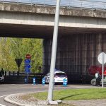 Control de la policía a la salida de Ourense