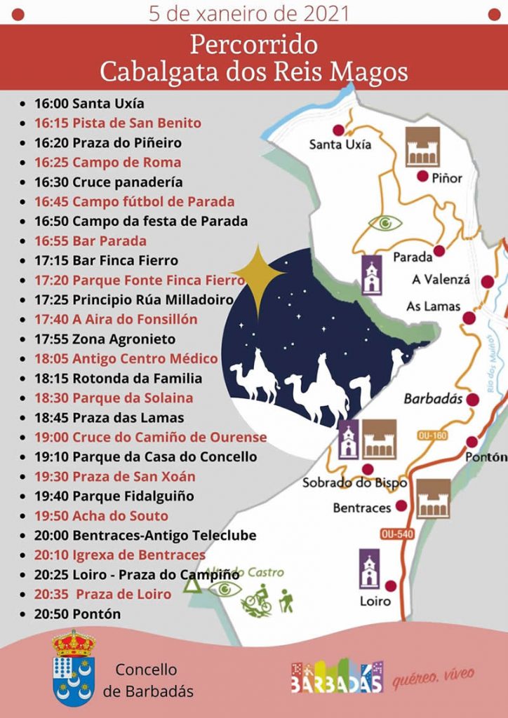 Cabalgata de Reyes Magos en Barbadás