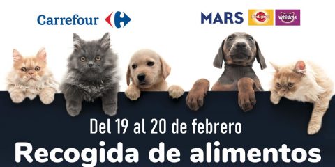 Recogida de alimentos para mascotas en Carrefour