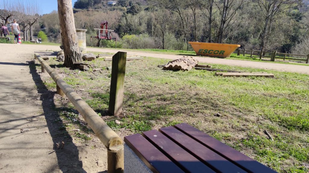 Las obras de mejora comienzan a verse en el Paseo del Río Miño 1 Obras en el paseo del Miño