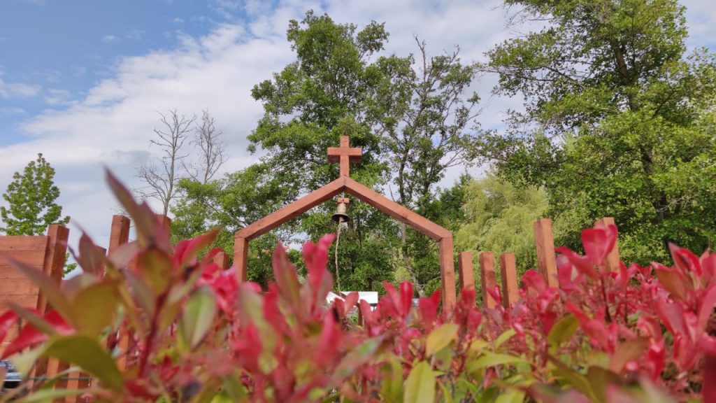 Campana en los jardines de Allariz