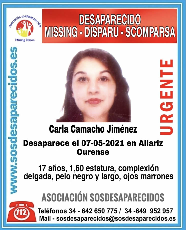 Chica desaparecida Allariz