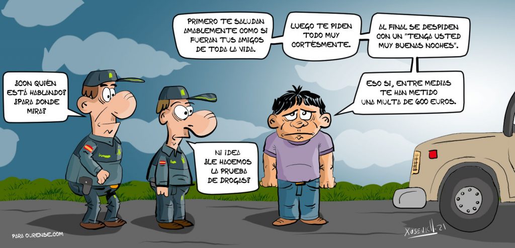 Xosevich 2021 multado por la Guardia Civil chistes humor