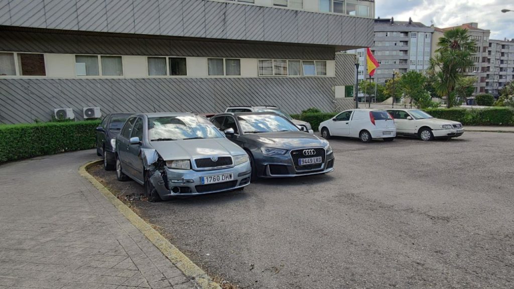 Depósito de coches de la Policía Nacional en Ourense