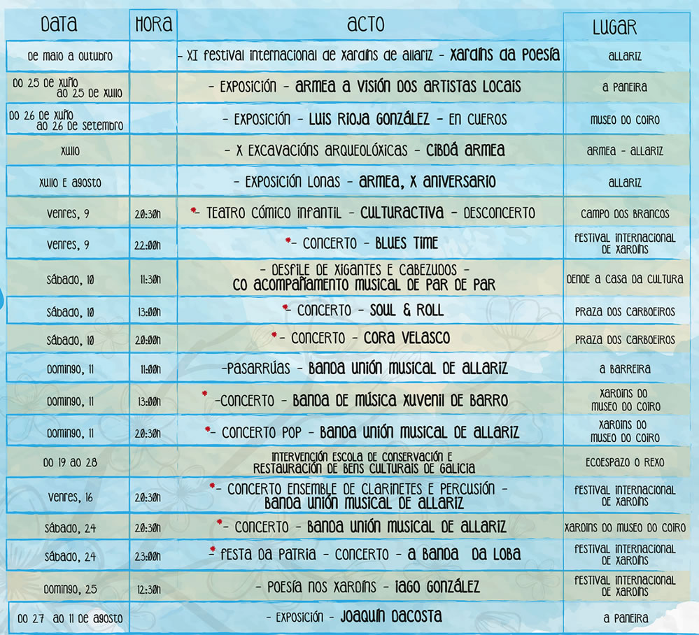 Programa Verano Julio Allariz