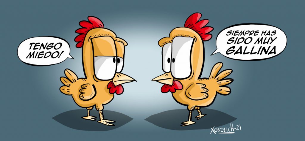 La gallina que tiene miedo