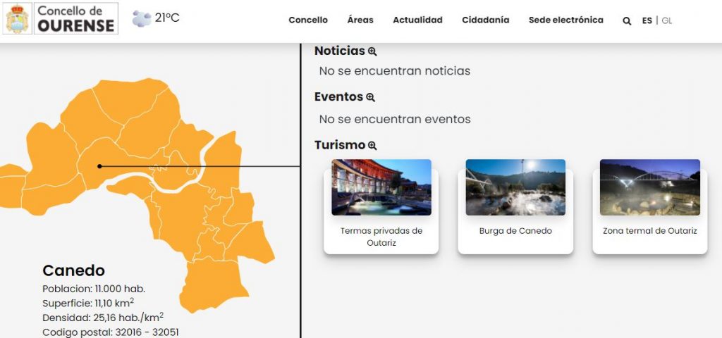 El Concello de Ourense estrena web "más moderna e intuitiva" 1 Web concello de Ourense