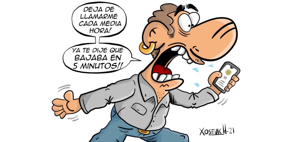 No me llames cada media hora! 1 No me llames que bajo en cinco minutos chistes humor Xosevich 21