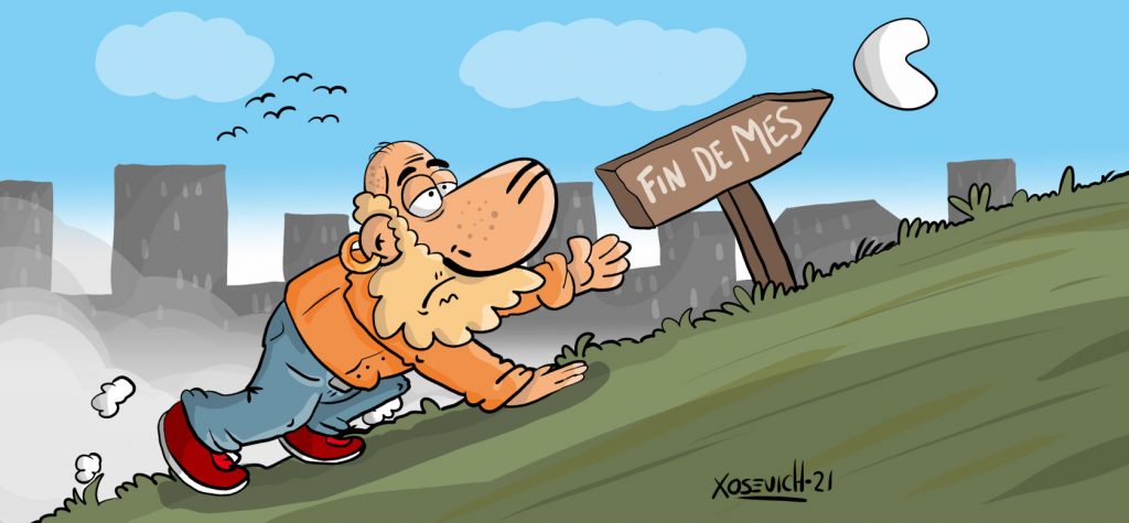 Llegar a fin de mes se hace complicado 1 Fin de mes chistes humor Xosevich 21