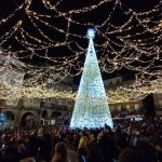 Luces de Navidad en la Plaza Mayor de Ourense