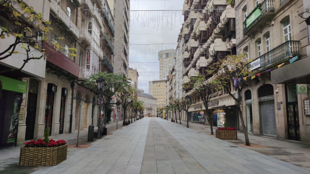 Desaparecen casi 200 plantas ornamentales de Navidad de la Rúa del Paseo 1 Rua do Paseo en navidad