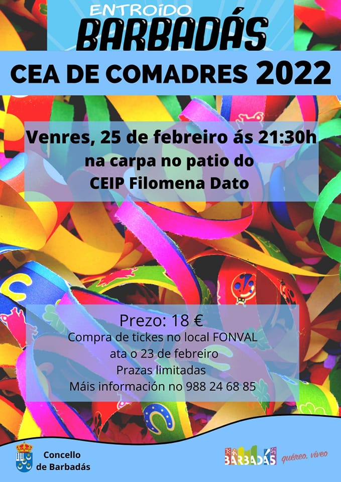 O Entroido de Barbadás celebra su cena de "comadres" el 25 de febrero 1 cena comadres barbadás 2022