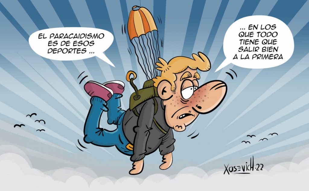 El paracaidismo no permite errores 1 Chiste paracaidista humor Xosevich 22