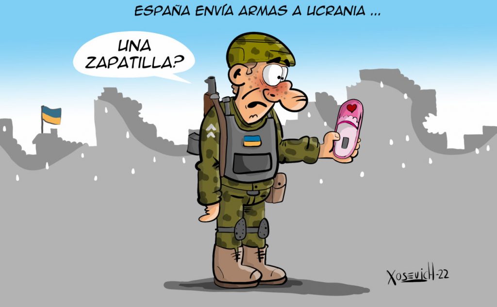 España envía armas a Ucrania 1 chiste España envía armas a ucrania guerra rusia humor Xosevich 22