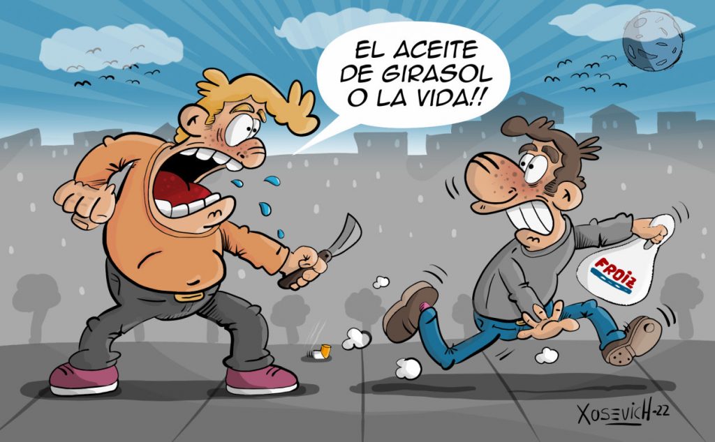 El aceite de girasol sube su precio por culpa de la guerra 1 chiste de El aceite de Girasol o la vida humor memes Xosevich 22