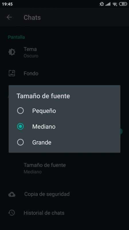 ¿Cómo cambiar el tamaño de las letras en Whatsapp? 1 Cambiar tamaño texto Whatsapp