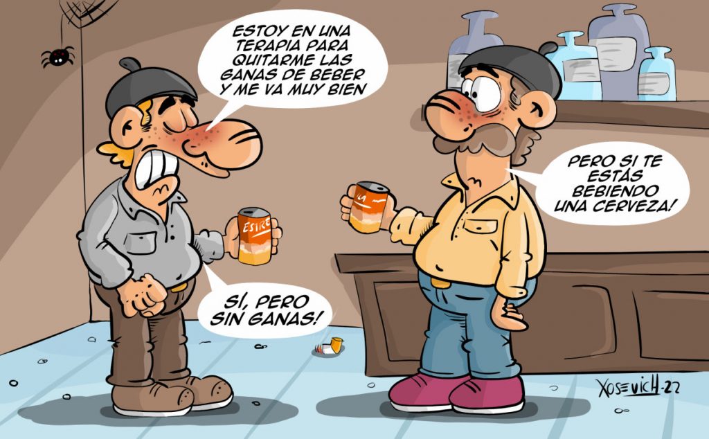 Chiste de borrachos terapia dejar de beber Humor Xosevich 22