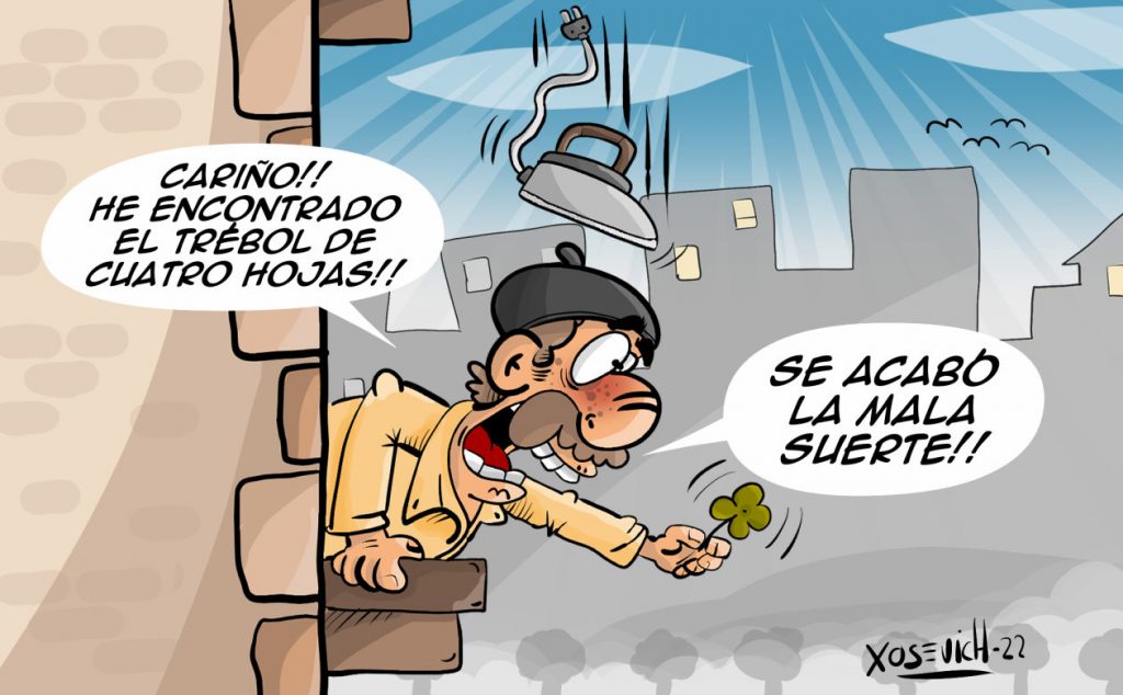 Chiste trebol buena y mala suerte humor Xosevich 22