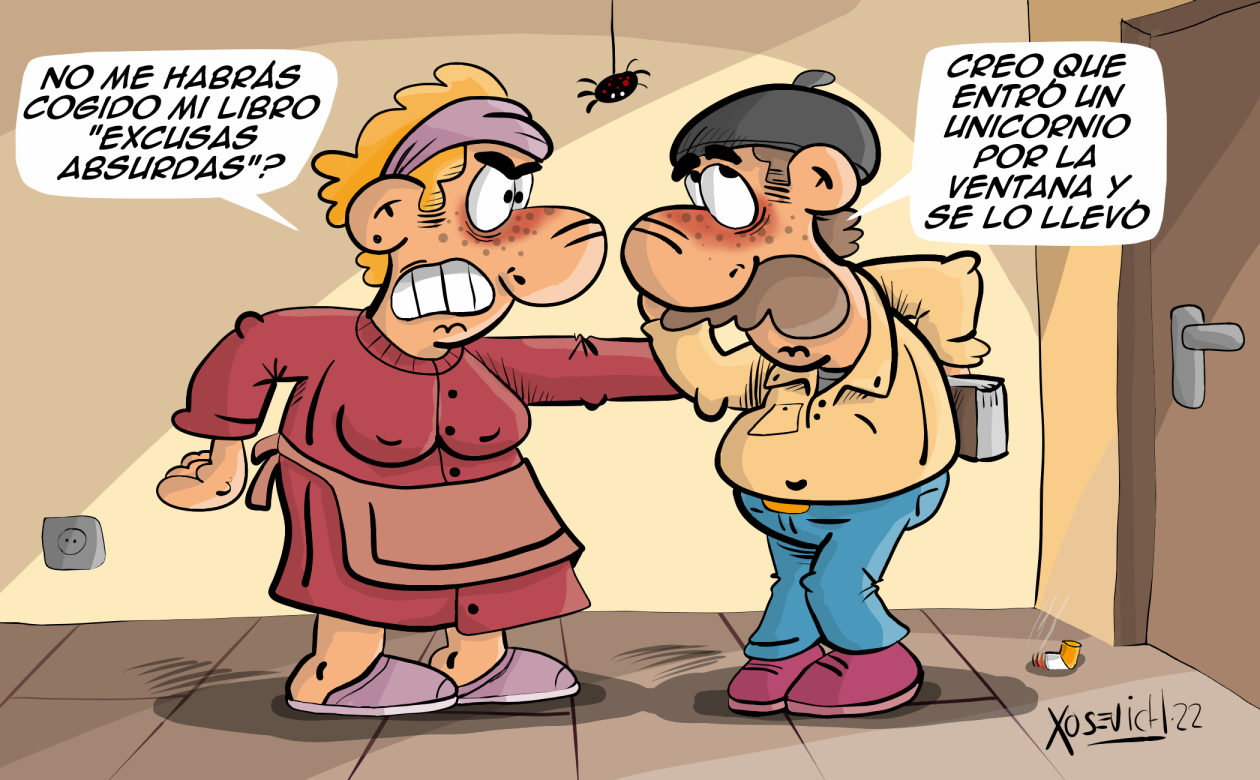 El libro "Excusas Absurdas" no aparece 1 Chistes libro perdido Humor Xosevich 22