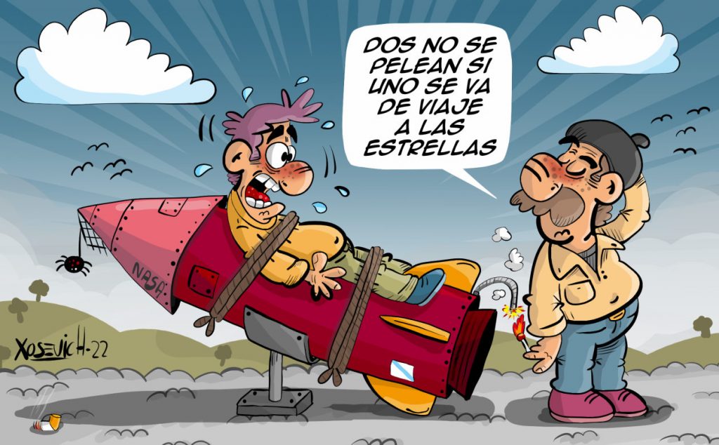 Dos no se pelean si uno se va de viaje 1 Chiste viajes graciosos por las estrellas humor Xosevich 22