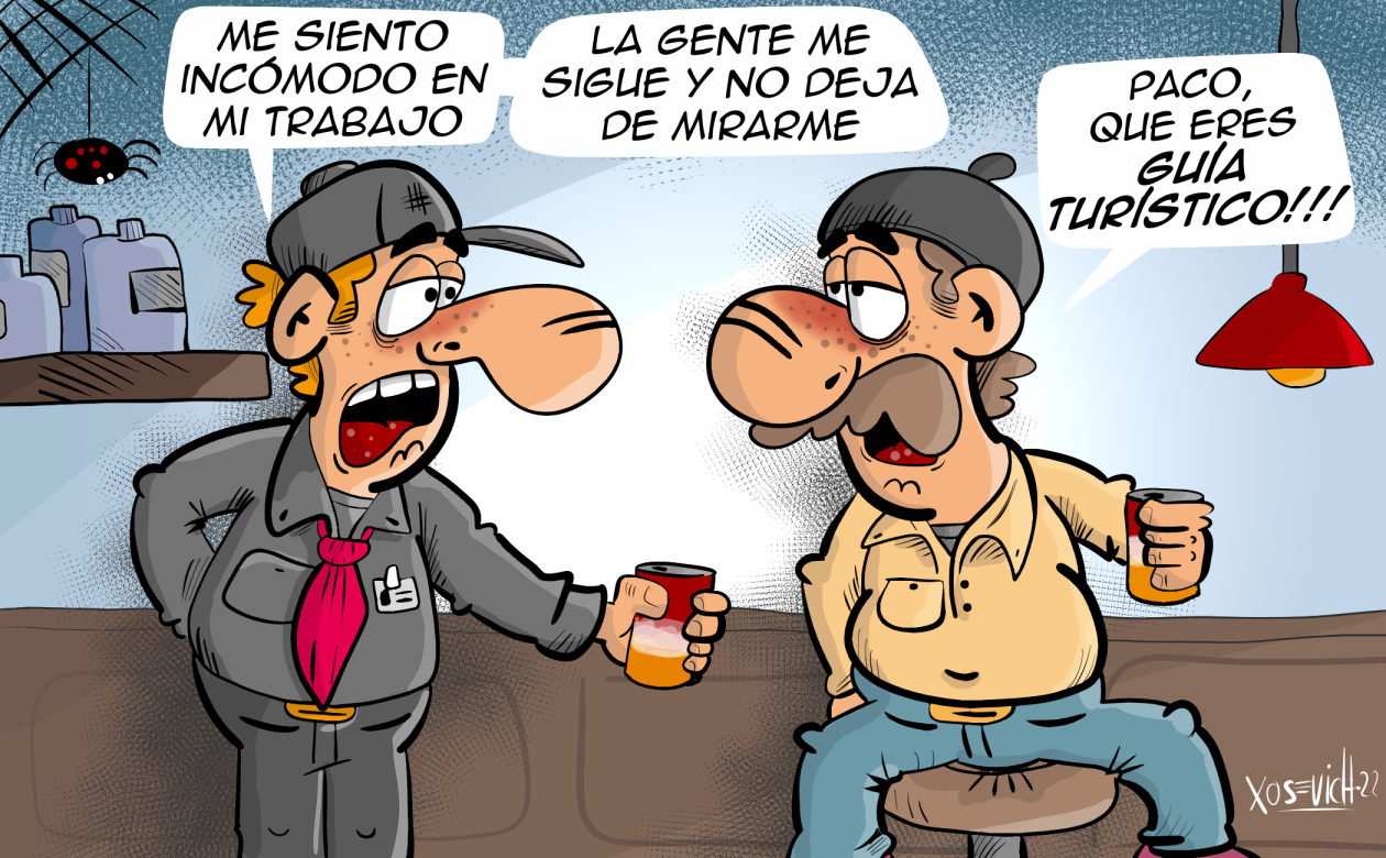 Está incómodo en su trabajo ... 1 Chistes cortos de turismo y empleo Humor Xosevich 22
