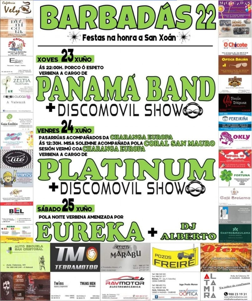Programa de las Fiestas de Barbadás 2022 2 Fiestas Barbadas 2022