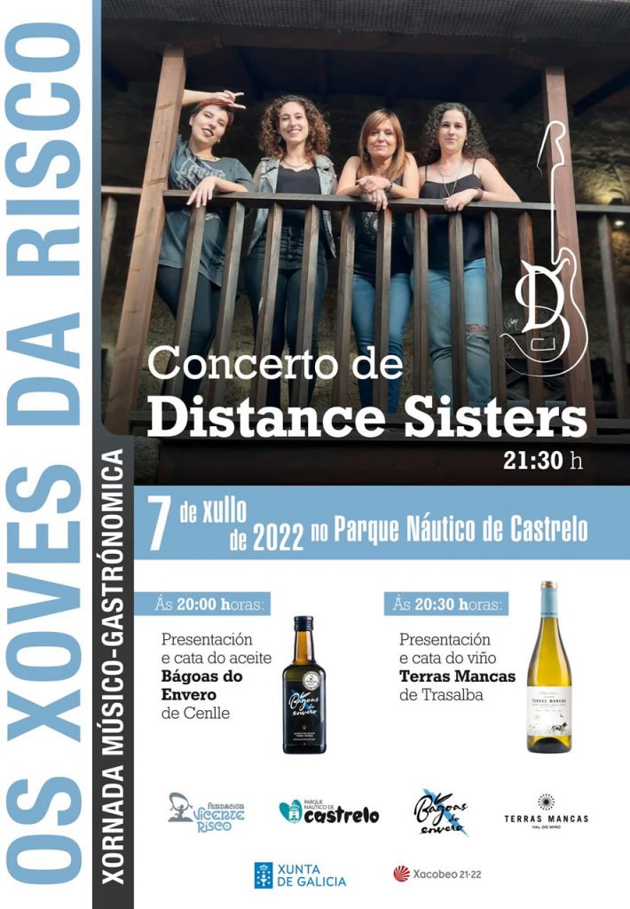Jornada músico-gastronómica el 7 de julio en Castrelo de Miño con Distance Sisters 2 Os Xoves Da Risco