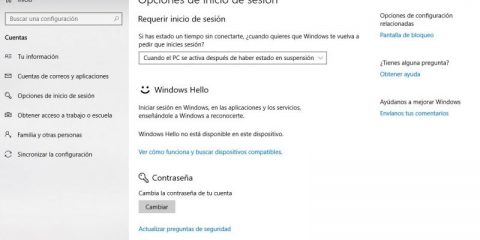 Cambiar Password Windows 10