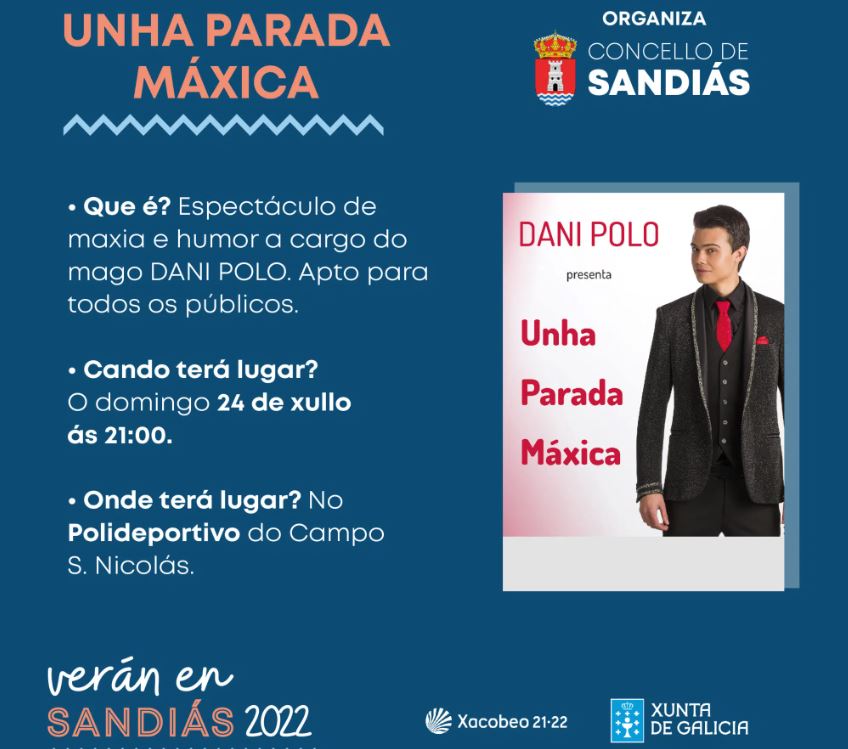 "Unha Parada Máxica" con Dani Polo en Sandías 1 Unha Parada Máxica