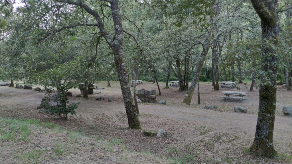 Zona de merendero de Playa fluvial de As Perdices en Entrimo