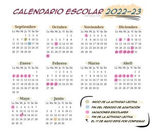 Calendario Escolar 2022 - 2023