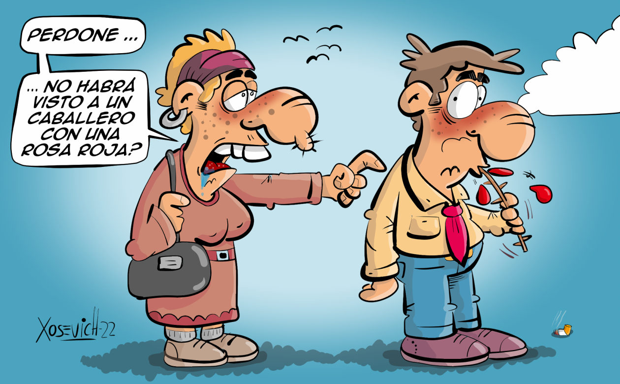 Chistes de ligar por Internet con rosa roja Xosevich 22