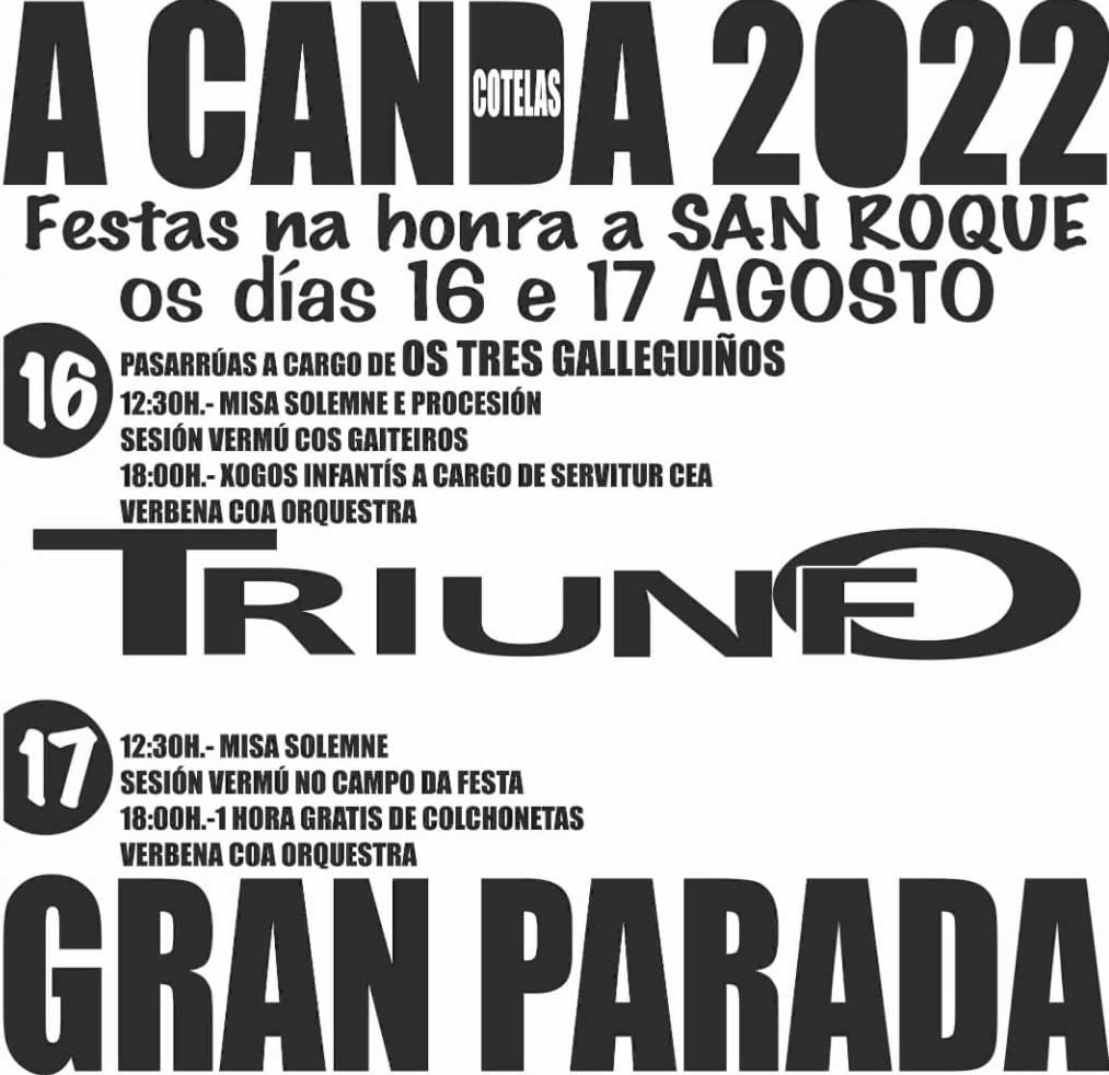Fiestas en A Canda 2022 en honor a San Roque 2 Fiestas de A Canda 2022