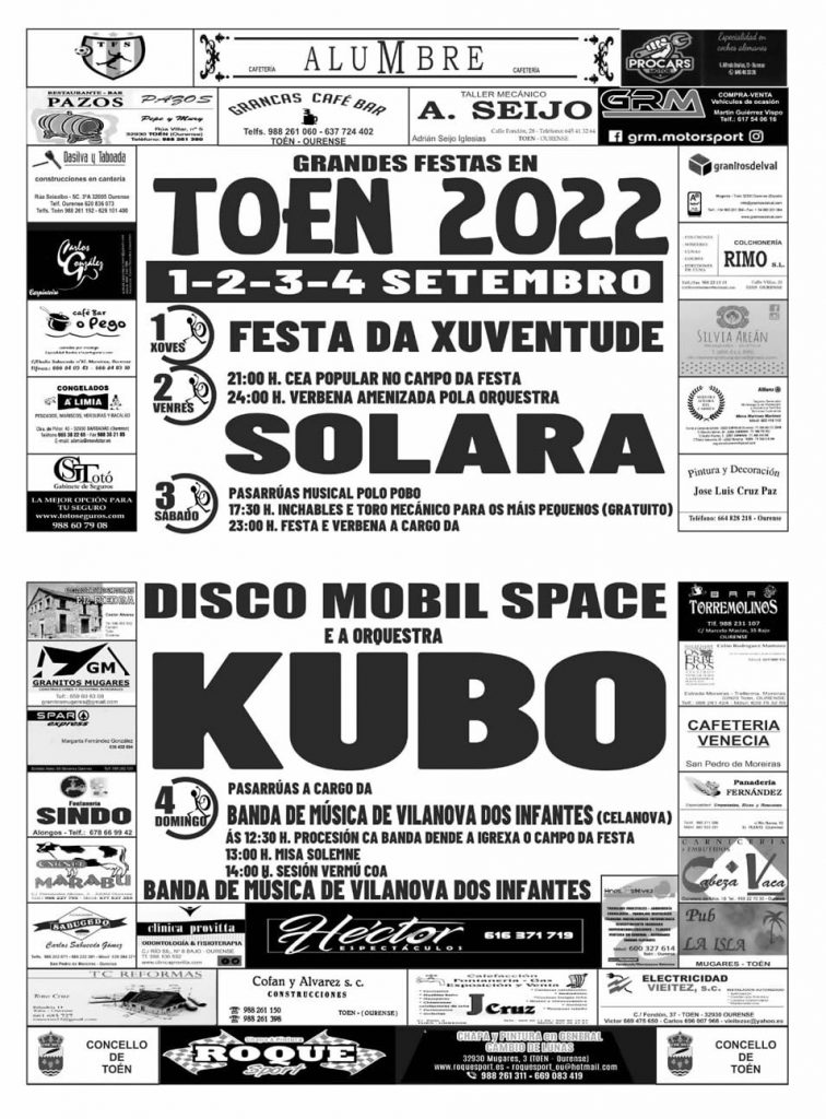 Fiestas de Toén 2022
