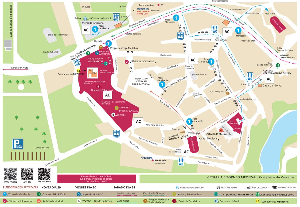 Mapa y Plano de la Festa da Istoria 2022